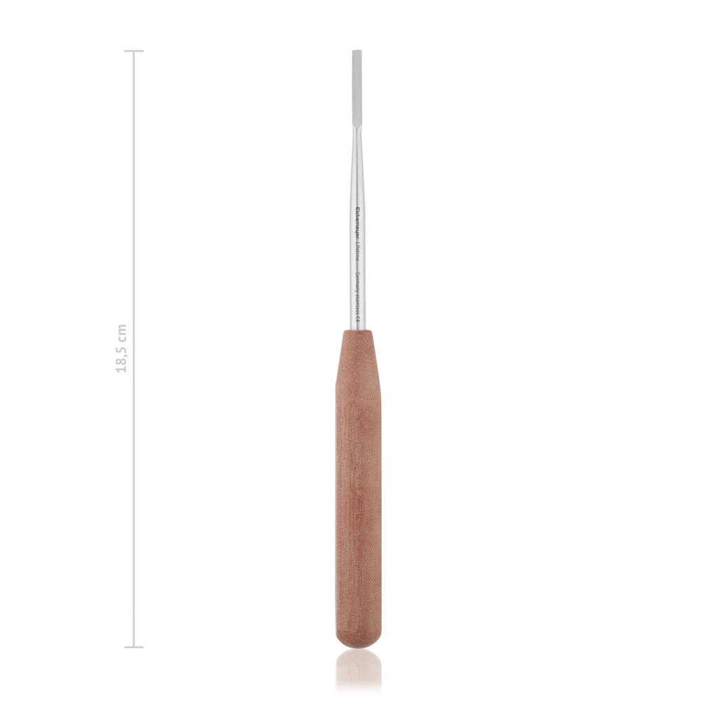 Raspatory, 18,5 cm, 3 mm, sharp, with handle of artificial wood, Ferrozell 