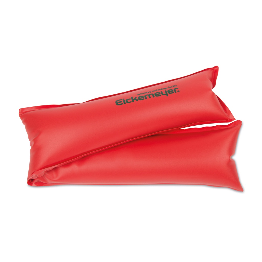 [704551] Sand bag tubular, 500 x 90 mm, red PVC foil, 1 kg quartz sand 