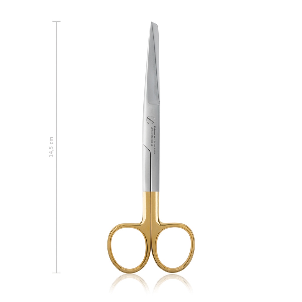 Surgical scissors STANDARD, sharp/blunt, 14,5 cm, straight, TC