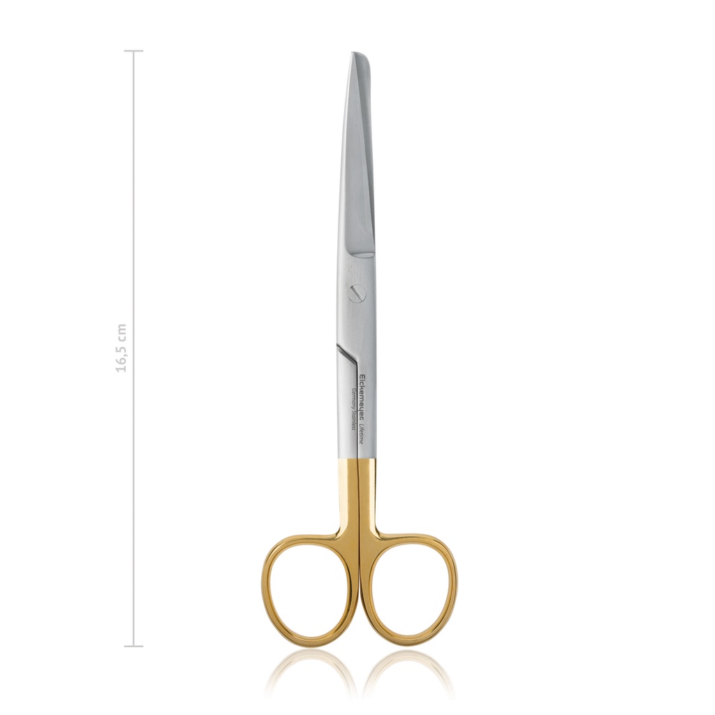 [113316] Surgical scissors STANDARD, sharp/blunt, 16,5 cm, curved, TC