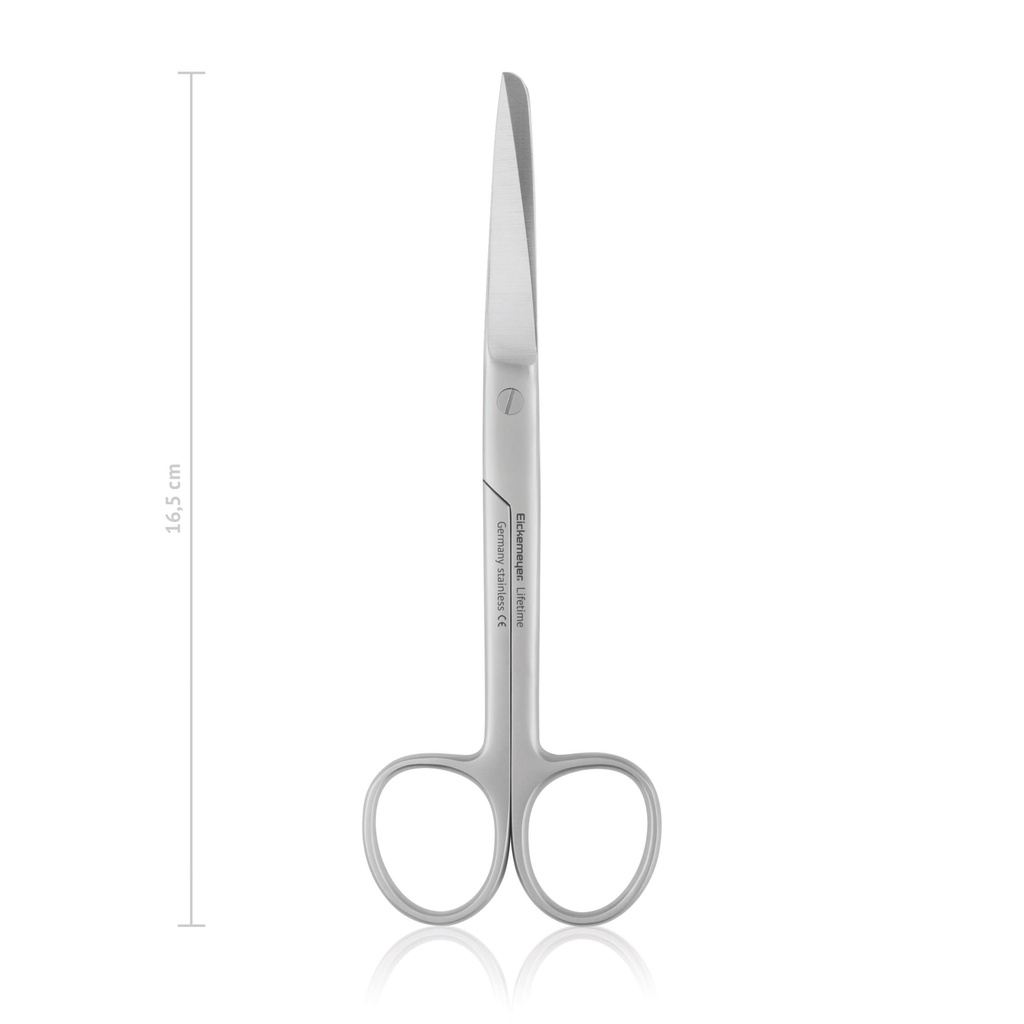 [114316] Surgical scissors STANDARD, sharp/blunt, 16,5 cm, curved