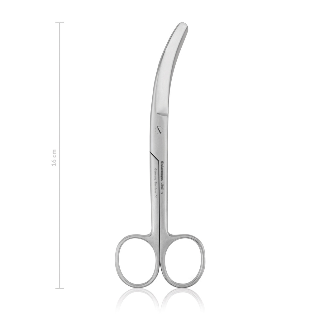 Surgical scissor BUSCH, blunt/blung, 16 cm, curved sideways