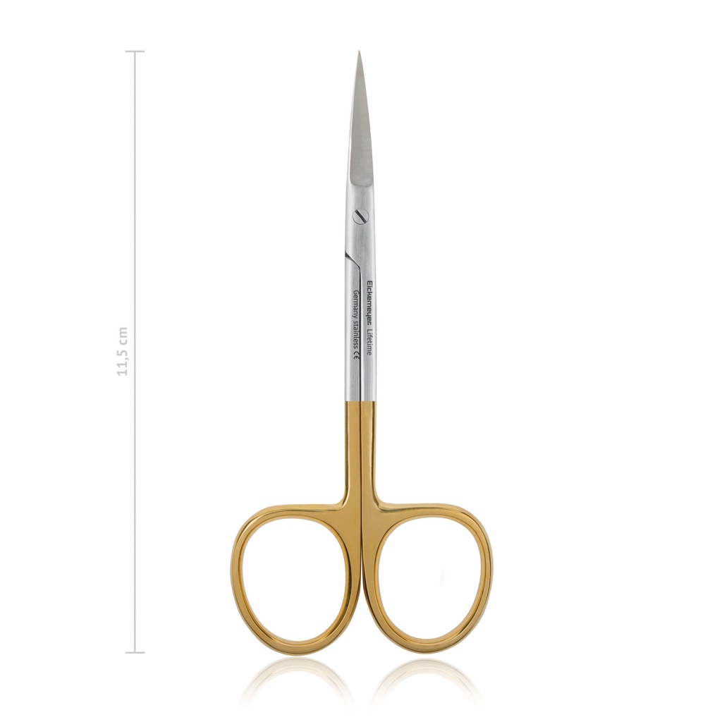 Scissors IRIS, fine, sharp/sharp, 11,5 cm, curved, TC