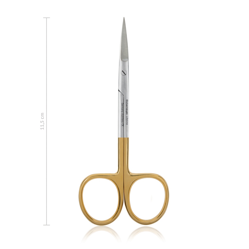 Delicate scissors, 11,5 cm, straight, TC, sharp/sharp 