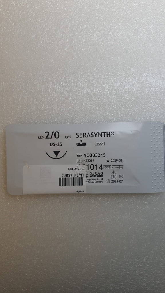 Serasinth EP3, USP 2/0 Reverse cutting needle 