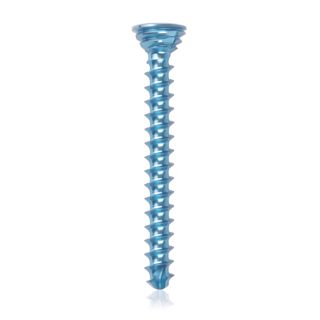 [185542] Titanium locking screw Ø2.7x24mm multidirectional, blue, Torx 10 self-drilling, self-tapping