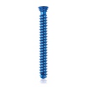 Titanium locking screw Ø4.0x 32mm, multidirectional, blue, Torx 10, self-drilling, self-tapping