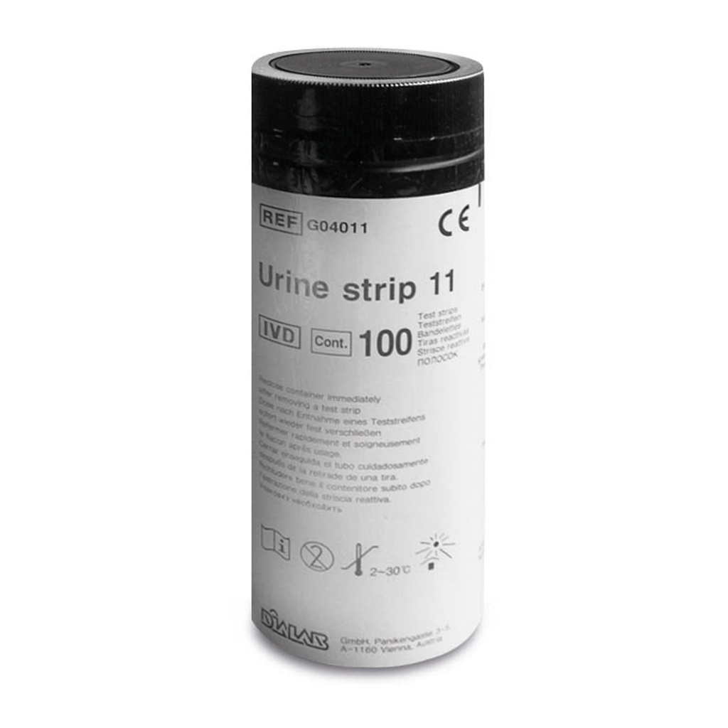 Urine test strips, pack. with 100 pieces.
