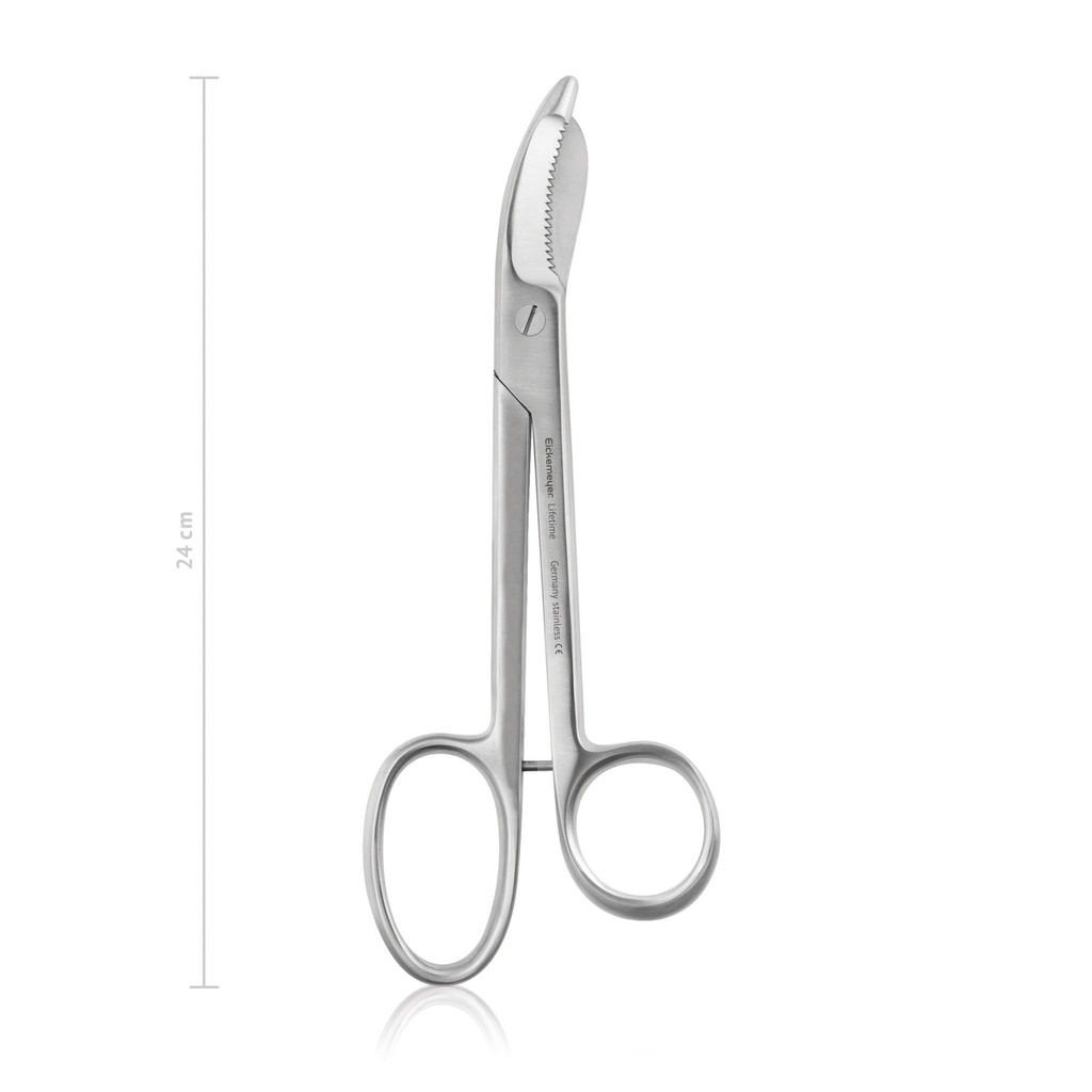 [123224] Bandage and plaster scissors BRUNS, 24 cm, serrated, with one larg ring