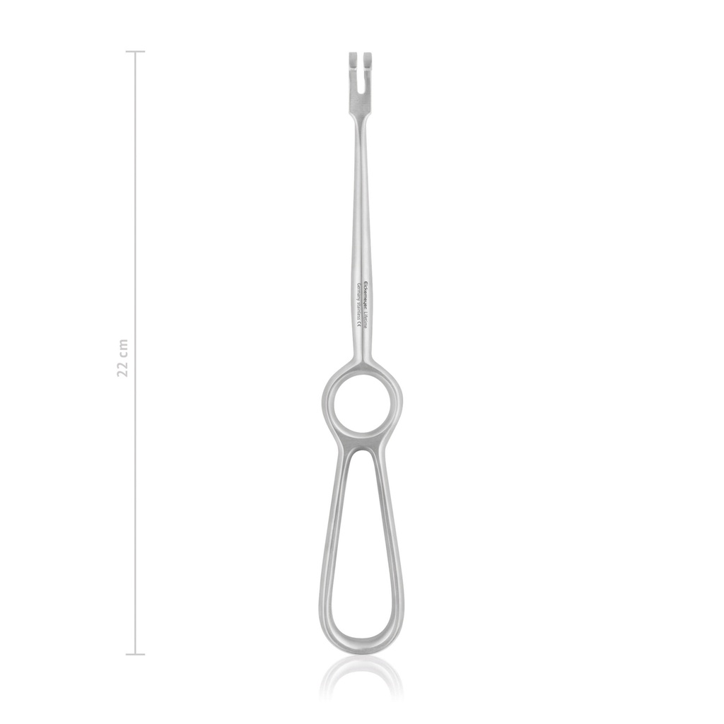Retractor VOLKMANN, 2 prongs, blunt, 9 x 8 mm, 22 cm