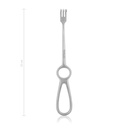 Retractor VOLKMANN, 3 prongs, blunt, 9 x 13 mm, 22 cm