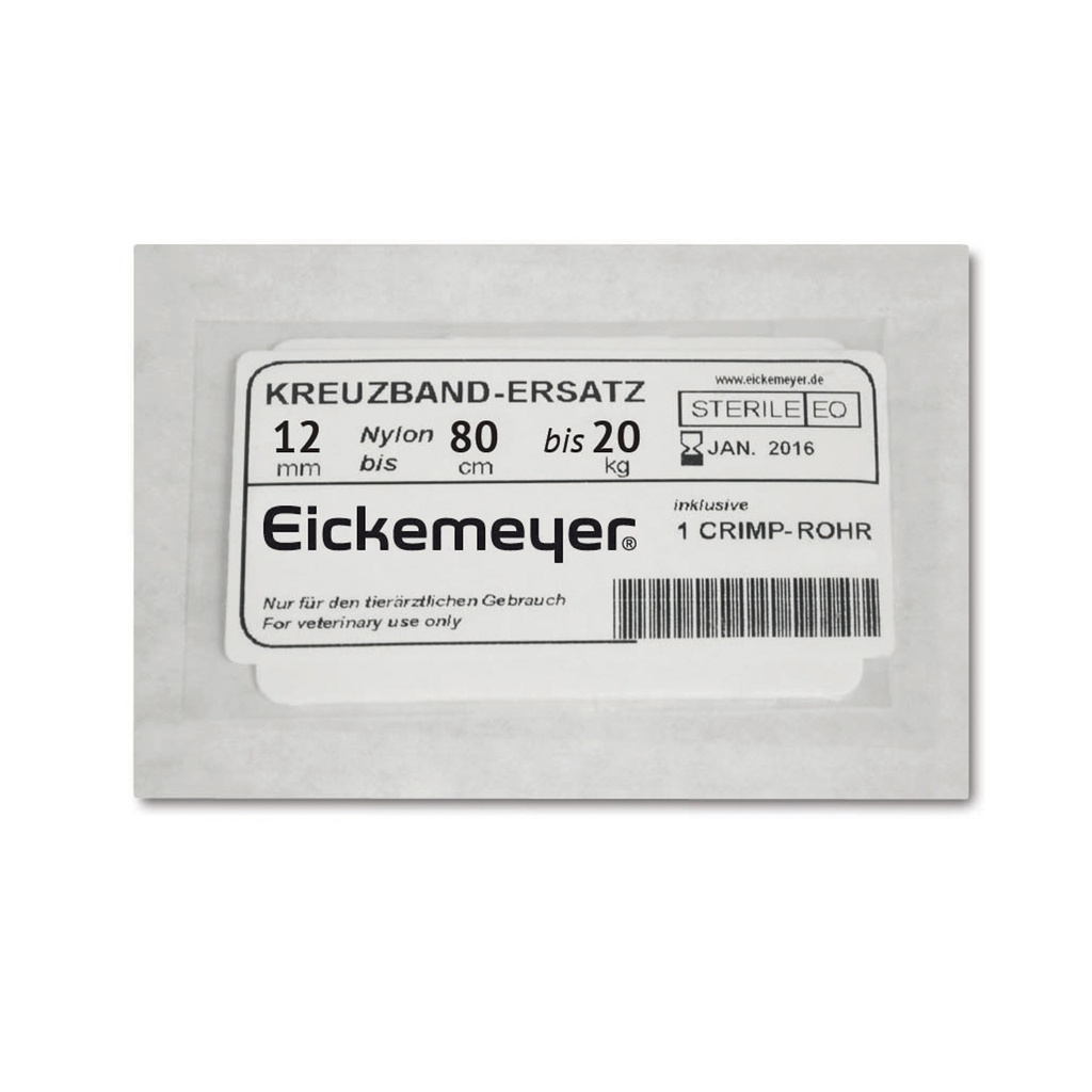 Set of 1 crimp tube 12mm and Nylon 80cm (for animals up to 20 kg)