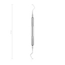 GRACEY special periodontic currette, graduation 9/10, hollow st.st. handle