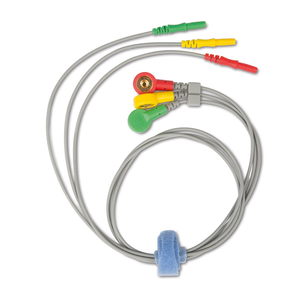 ECG cable, snap connector 3 wires for monitor Lifevet M/ C