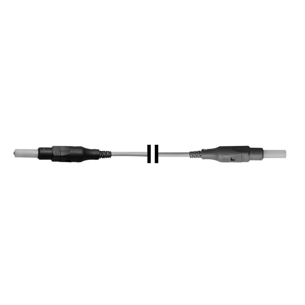HF connection cable for monopolar instruments, connectable to the Ellman Surgitron HF unit and EICKEMEYER®140 Vet, 4 mm male + 4 mm female connector, L = 4.5 m