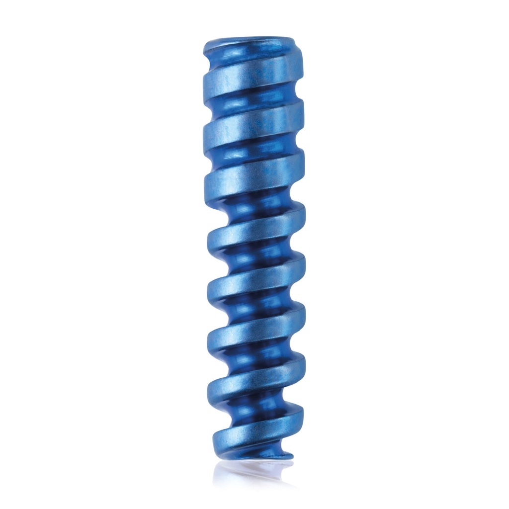 [191576] Titanium interference screw Ø3.0x13mm, cannulated, cannulation 1.1mm, blue, HEX 2.0