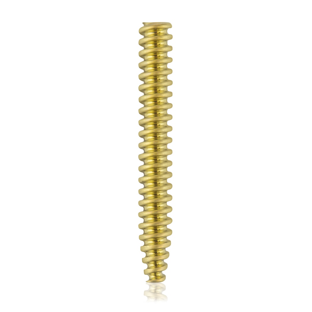 Titanium interference screw, Ø4.5 x L35mm, cannulated, Ø cannulation 1.1mm, gold, HEX 2.0