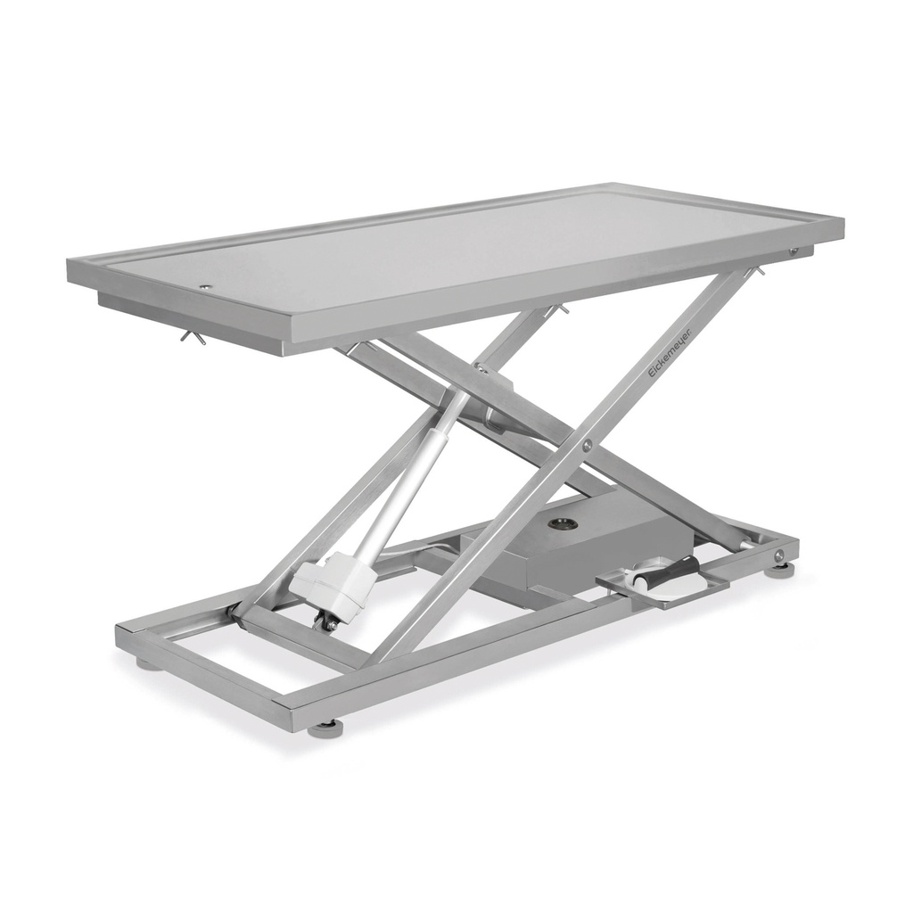 [6042000024] Eickemeyer scissor shaped table II, stationary, basic model 60 x 130 cm (Stainless steel, without battery option for stationary table, without mobile kit and battery, without electric tilt option, without scale, without dental tray)