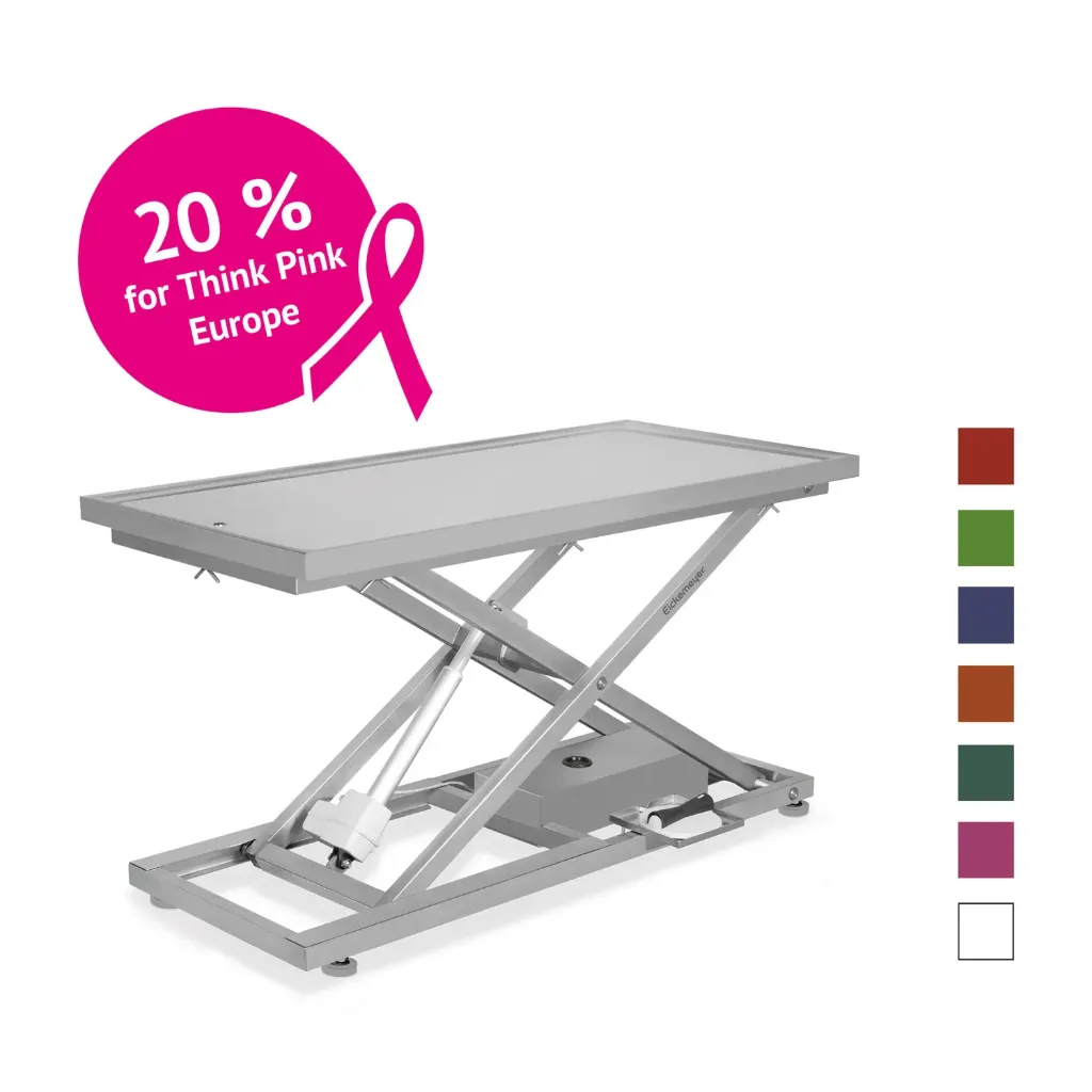 Eickemeyer scissor shaped table II, stationary, basic model 60 x 130 cm