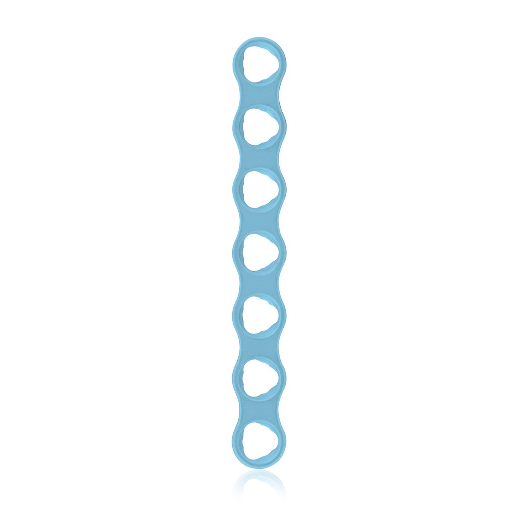 EickLoxx Micro bone plate, 1.0mm system, light blue, 7 hole, mm: 27.5 x 3.5x 1.0