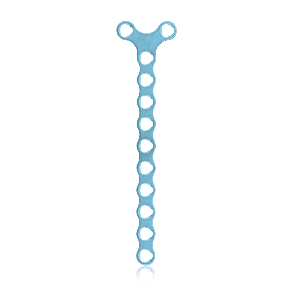 EickLoxx Micro bone plate, 1.0mm system, light blue, Y - plate, 12 hole, mm: 44.5 x 3.5 x 10