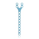 EickLoxx Micro bone plate, 1.0mm system, light blue, Y - plate, 13 hole, mm: 48.5 x 3.5 x 1.0