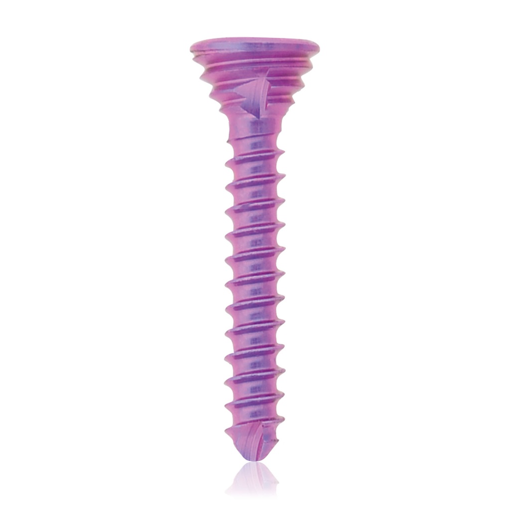 [197429] Titanium locking screw Ø1.2x 8mm, multi-directional, magenta, Torx 6, self-drilling, self-tapping