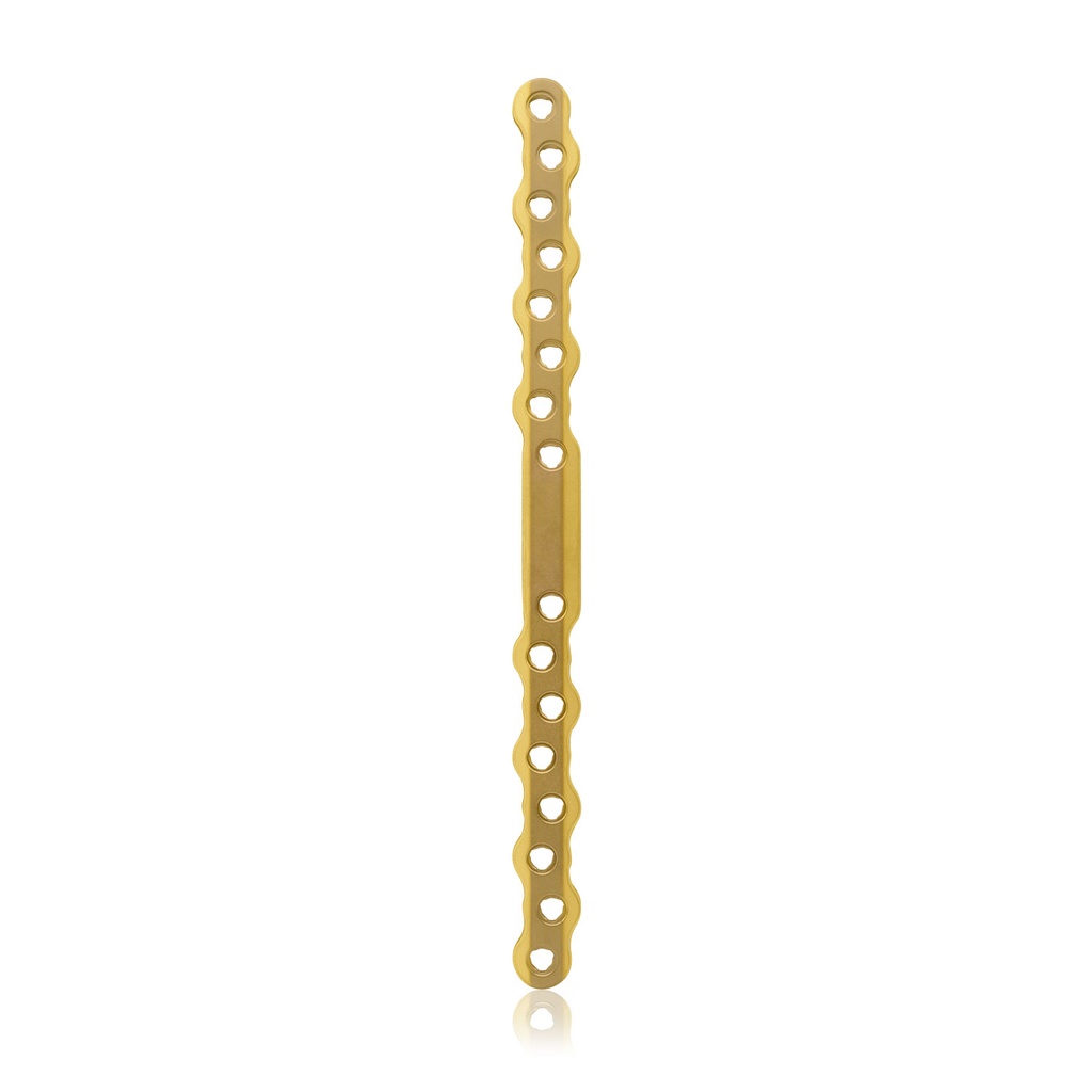 EickLoxx S-Type bone plate 16-hole, 182 x 12 x 4.5mm, titanium gold