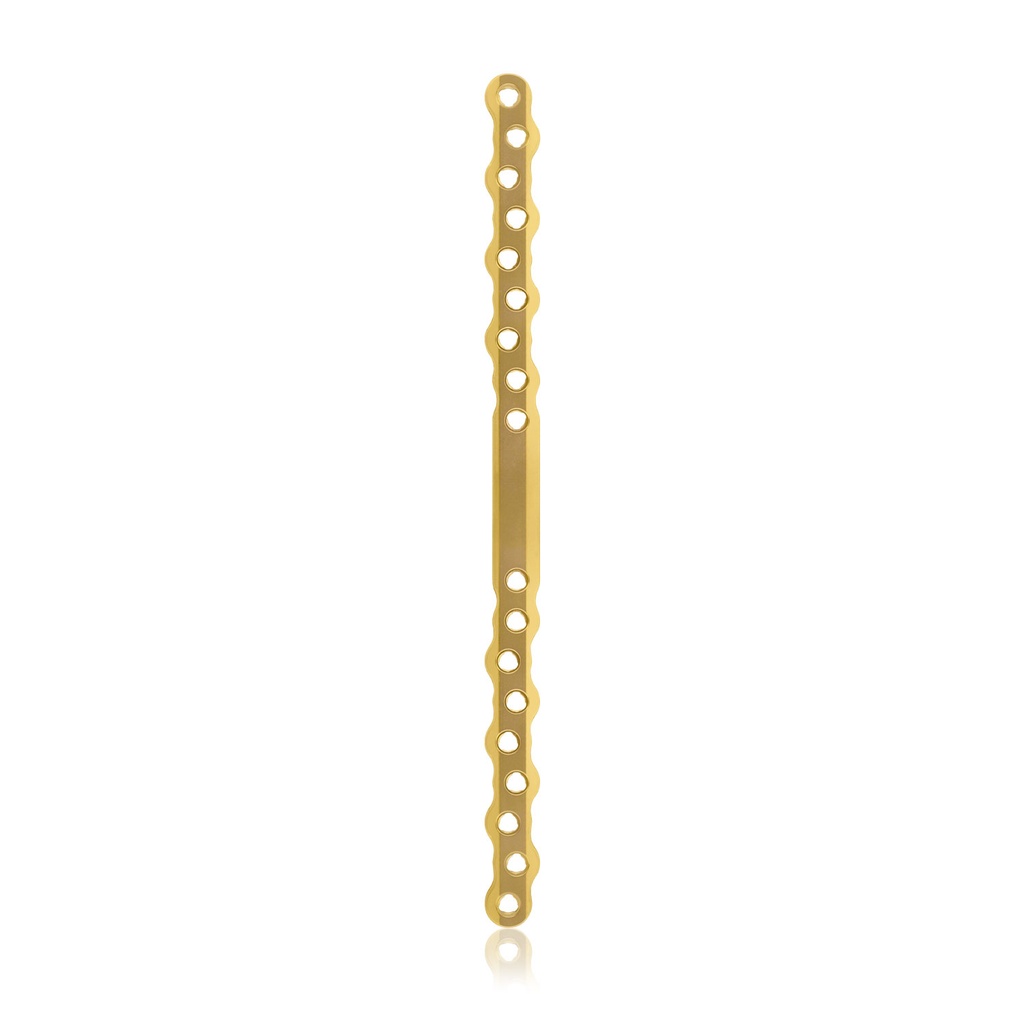 EickLoxx S-Type bone plate 18-hole, 212 x 12 x 4.5mm, titanium gold