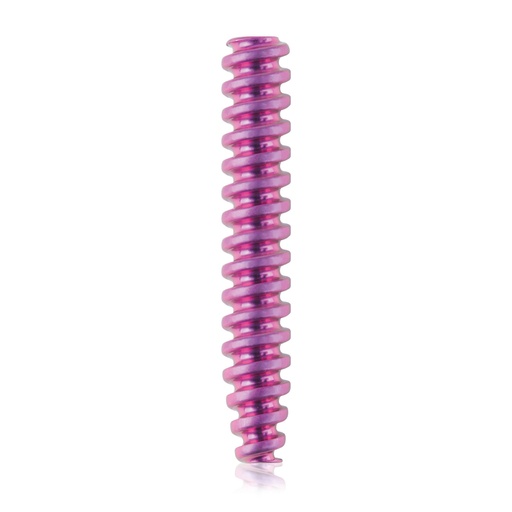 [191581] Titanium interference screw Ø4.0x24mm, cannulated, cannulation 1.1mm, magenta, HEX 2.0