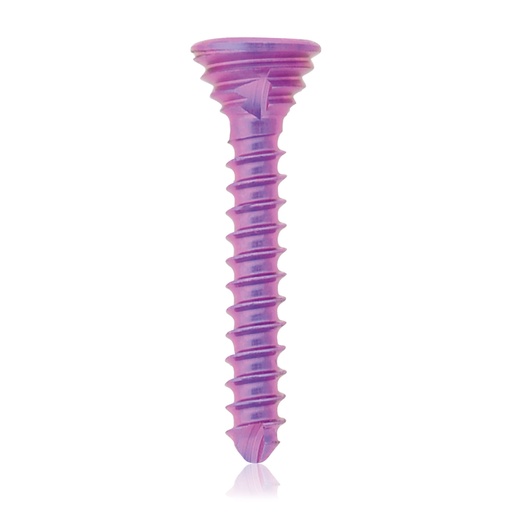 [197429] Titanium locking screw Ø1.2x 8mm, multi-directional, magenta, Torx 6, self-drilling, self-tapping