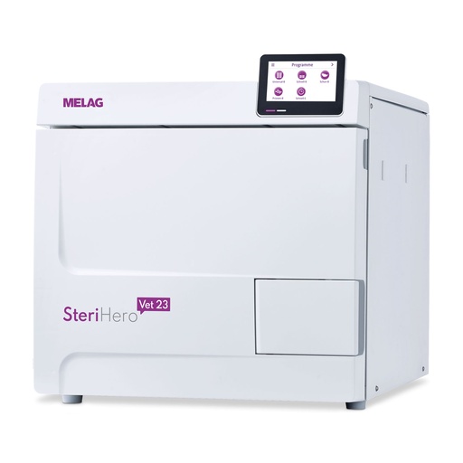 [500050] MELAG SteriHero Vet 23 B, B-Class autoclave including A Plus holder and three trays (42 x 19 cm)