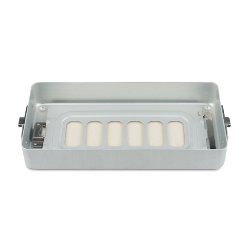 [500615] 4.5 cm high base part for small set container, perforated, 300 x 140 x 45 mm, grey