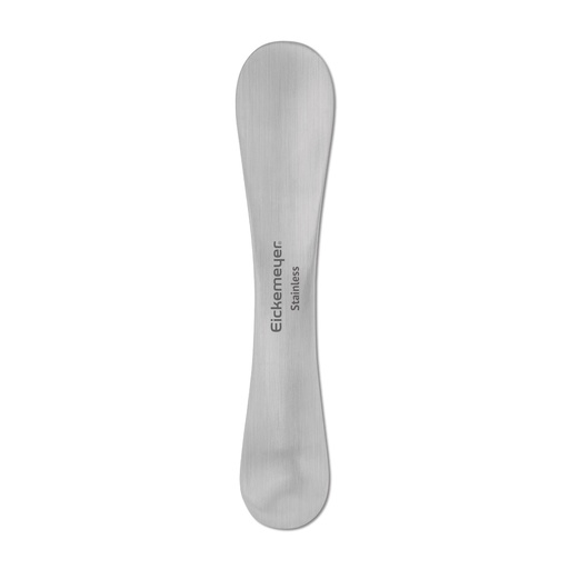 [170220] Jaeger eyelid spatula/depressor, 11 cm, double-ended, curved, 22 mm/19 mm