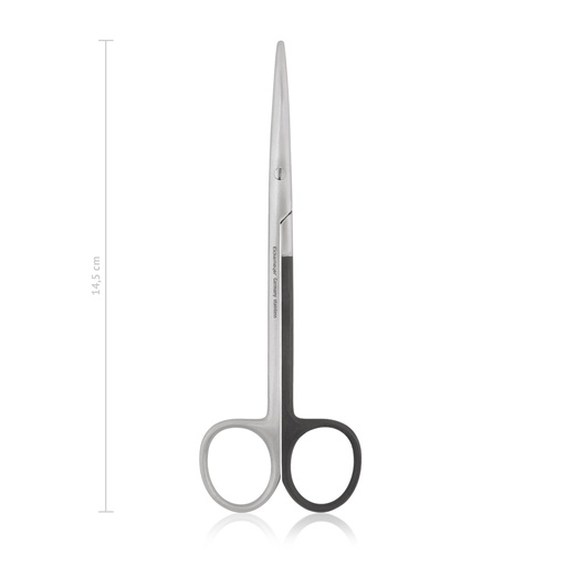 [118214L] Metzenbaum dissecting scissors for left-handed users, 14.5 cm, emousse, straight