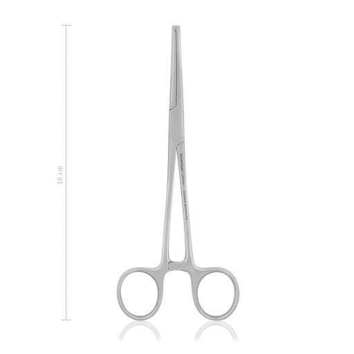 [142416] Haemostatic forceps Kocher-Ochsner, straight, 16 cm, 1x2 teeth 