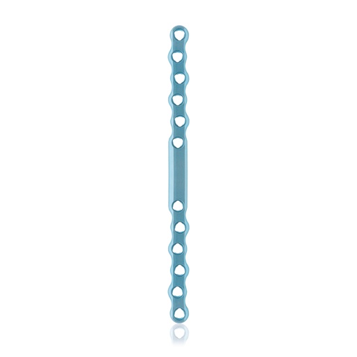[187746] EickLoxx S-Type bone plate 12 hole, 138 x 8 x 3.2mm, titanium, light blue 