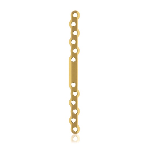 [187756] EickLoxx S-Type bone plate 12 hole, 140 x 11 x 4.5mm, titanium, gold 