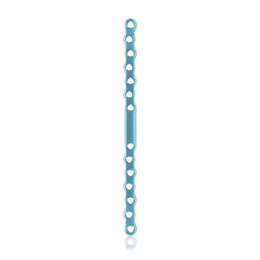 [187747] EickLoxx S-Type bone plate 14 hole, 158 x 8 x 3.2mm, titanium, light blue 