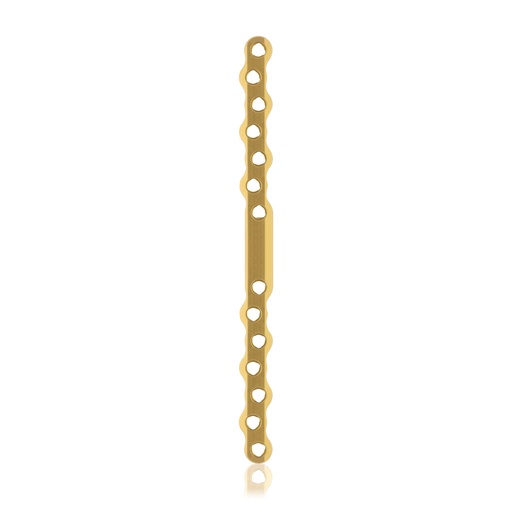 [187757] EickLoxx S-type bone plate 14-hole, 160 x 11 x 4.5mm. Titanium, gold