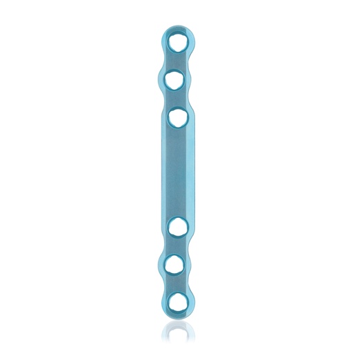 [187741] EickLoxx S-Type bone plate 6 hole, 78 x 8 x 3.2mm, titanium, light blue 