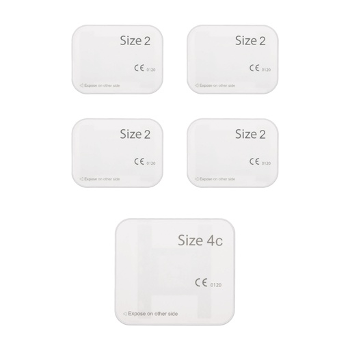 [70803101] Imaging Plate Starter Kit - Veterinary Contains: 4 x IP size 2 + 1 x IP size 4c 