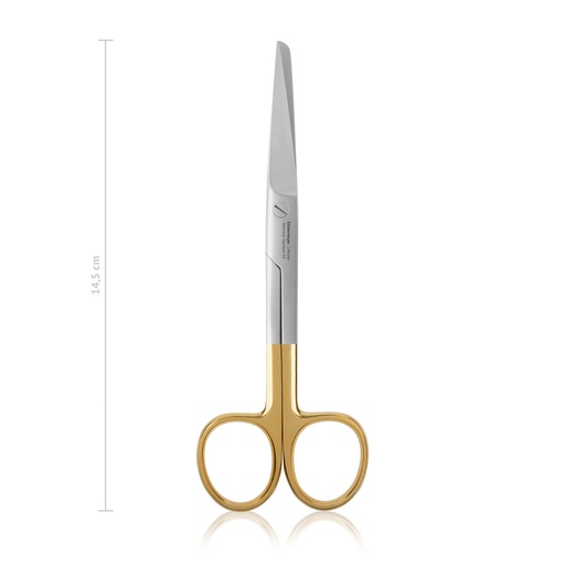 [113314] Surgical scissors, curved, sharp/blunt, TC, 14,5 cm 