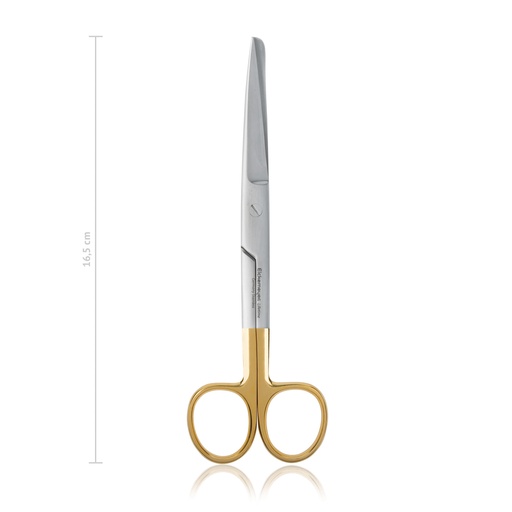 [113316] Surgical scissors, curved, sharp/blunt, TC, 16,5 cm 