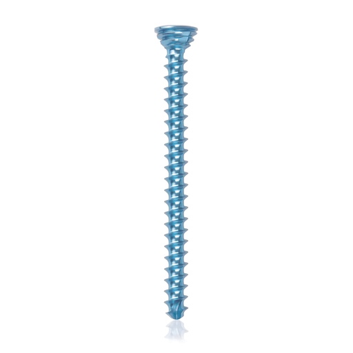 [185601] Titanium locking screw Ø2.7x 34mm, multidirectional, blue, Torx 10, self-drilling, self-tapping