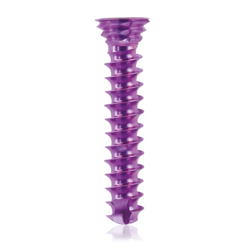[185574] Titanium locking screw Ø3.5x 18mm,  multidirectional, magenta, Torx 10,  self-drilling, self-tapping