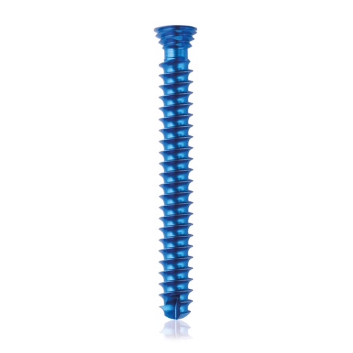 [185463] Titanium locking screw Ø4.0x 32mm, multidirectional, blue, Torx 10, self-drilling, self-tapping