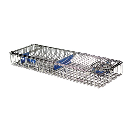 [307364] Universal endoscopy sieve basket for laparoscopy, 460 x 160 x 52 mm, with lid and adjustable fixation elements