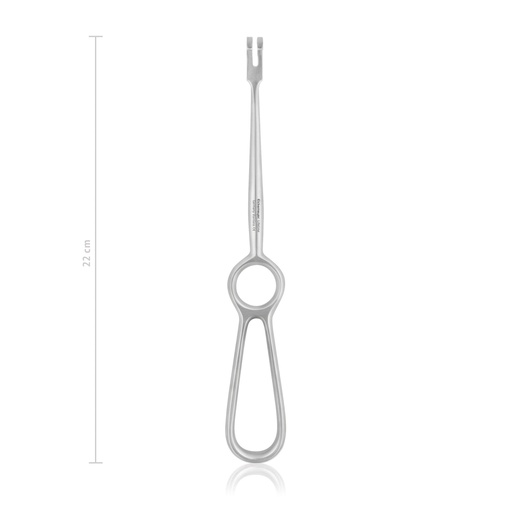 [160502] Retractor Volkmann, 22 cm, 2 prongs, blunt, 9 x 8 mm 