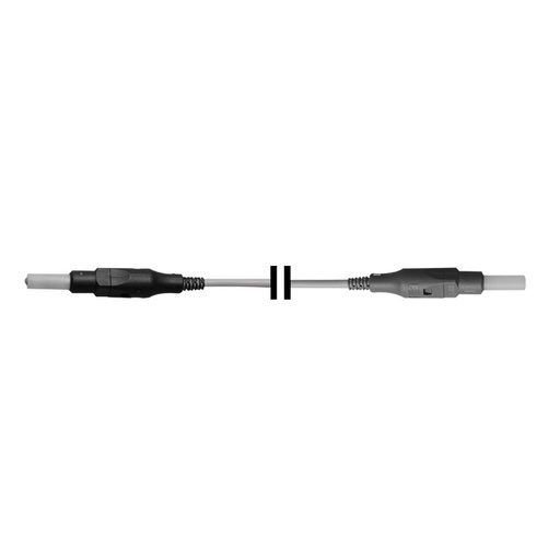 [30495050] HF connection cable for monopolar instruments, connectable to the Ellman Surgitron HF unit and EICKEMEYER®140 Vet, 4 mm male + 4 mm female connector, L = 4.5 m